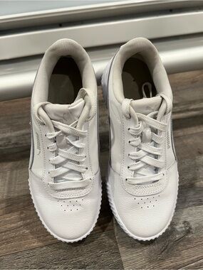 Puma White Low-Top Lace Sneakers